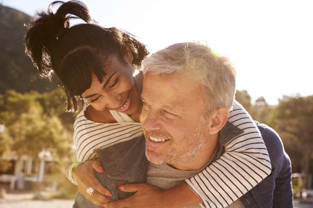 happy man and woman